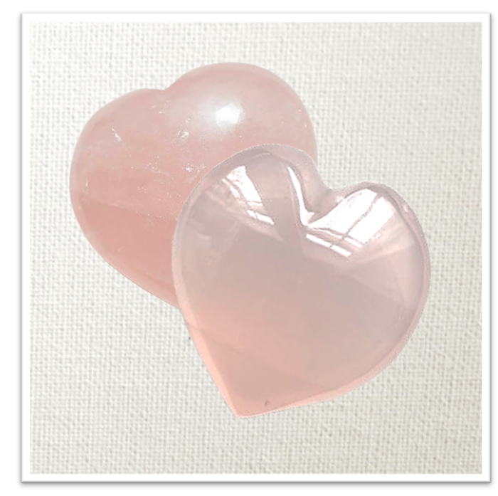 ROSE QUARTZ "LOVE" HEART - Image 3