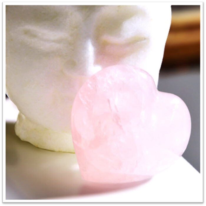 ROSE QUARTZ "LOVE" HEART - Image 2